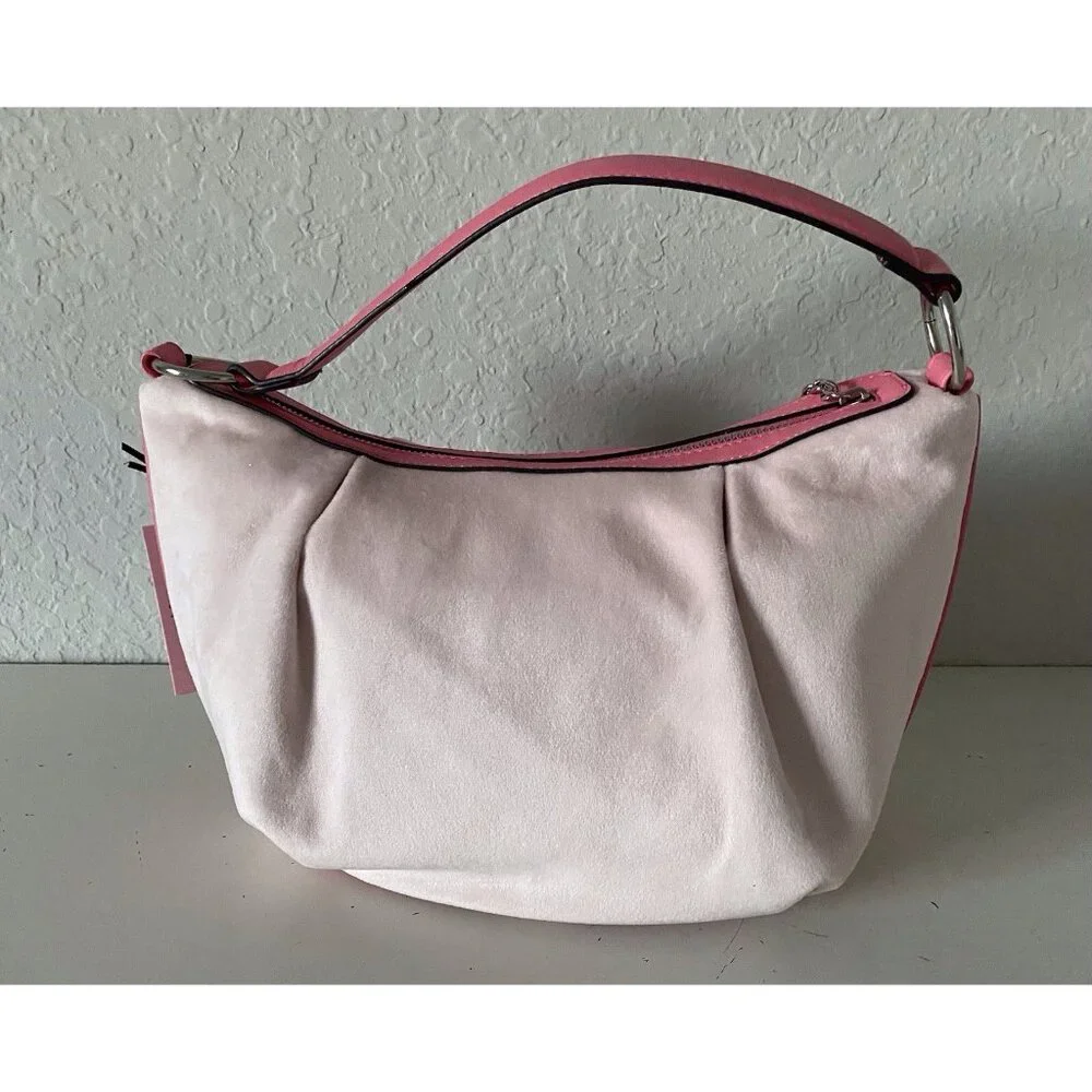 Juicy Couture Juicy In Bloom Hobo Shoulder Bag Purse Powder Blush‎ Pink Floral